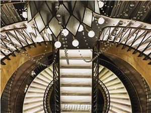 Aluminum Honeycomb Spiral Staircase Stairs Stone