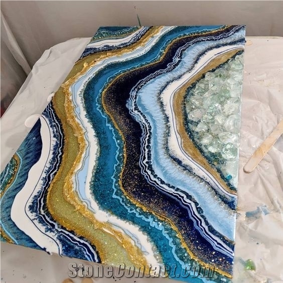 Architecture Project Indoor Gem Pattern Glass Porcelain Tile