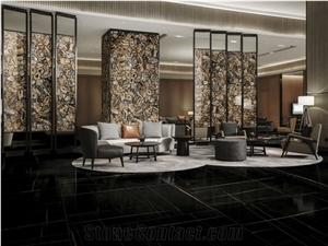 Gold Wire Custom Italian Marble Stone Glazed Sintered Stone Tile