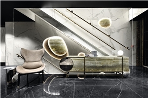 Italian Black Sintered Stone For Background Wall