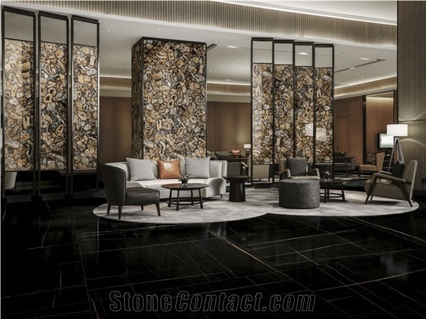 Sahara Black- Noir Aziza Sintered Stone Slab Large Format