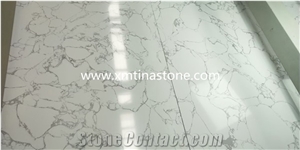 3d Artificial Stone Calacatta White Polished Slabs