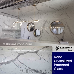 Nano Calacatta White Glass for Walls Cladding Nano Calacatta White Glass for Walls Cladding