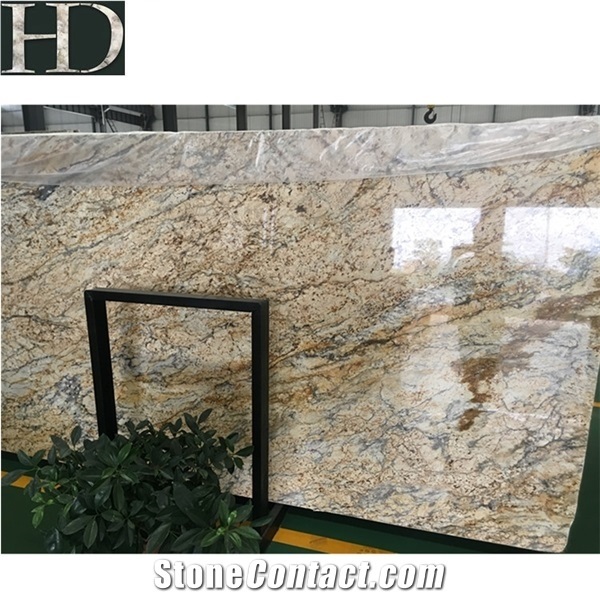 China Local Panama Gold Granite For Slabs & Tiles
