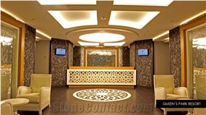 Split Face- Rock Face Mosaic Stone Floor Medallion Split Face- Rock Face Mosaic Stone Floor Medallion
