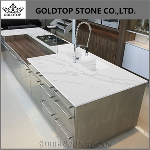 China Best Price Directly Artificial Calacatta Quartz Countertop