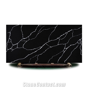 China Suppliers Artificial Quartz Black Stone Prices Slabs