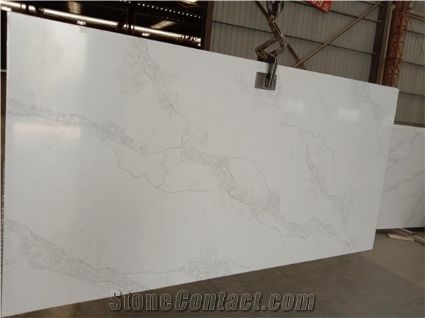 Surface Polished Artificial Stone Pure Quartz Kitchen Countertop