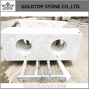 The Special Carrara White Marble Bathroom Countertop