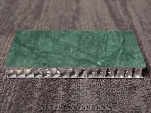 Big Flower Green Marble Laminated Panel