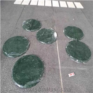 Big Flower Green Marble Laminated Panel