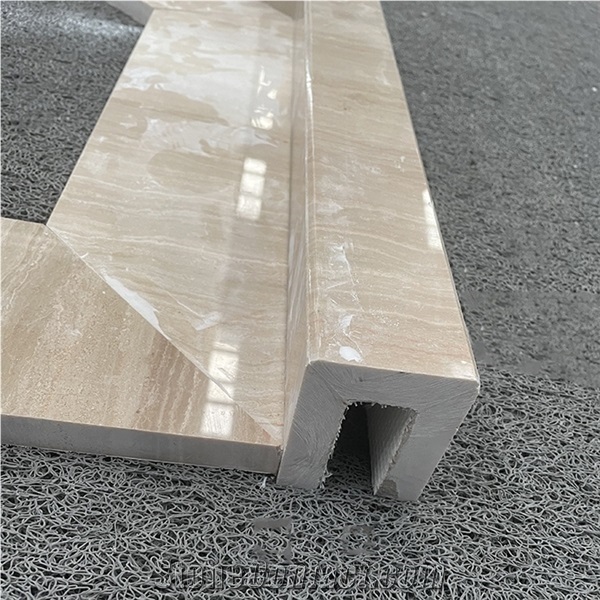 Polished Serpeggiante Marble Shower Tray