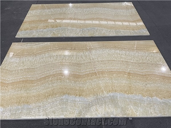 Yellow Onyx Composite Honeycomb Panels