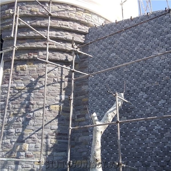 Black Marble Cobblestone, Cubic Stone