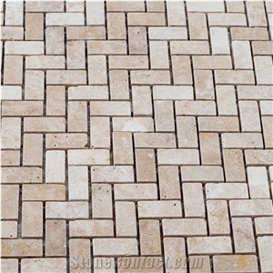 Classic Tumbled Travertine Mosaics