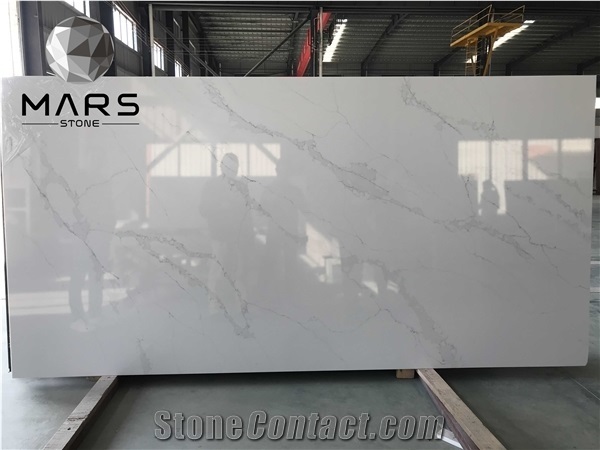 2021 New Design Calacatta White Marble Quartz Countertop