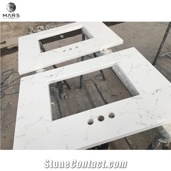 Bathroom Carrara White Quartz Stone Countertop Stone