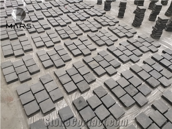 Black Stone Pavement Granite Paver Patios Kostka Brukowa