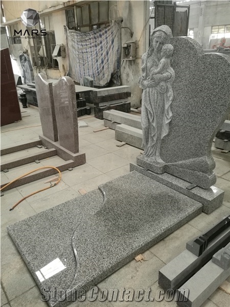 China Grey Granite Monument Tombstone Headstone and Base