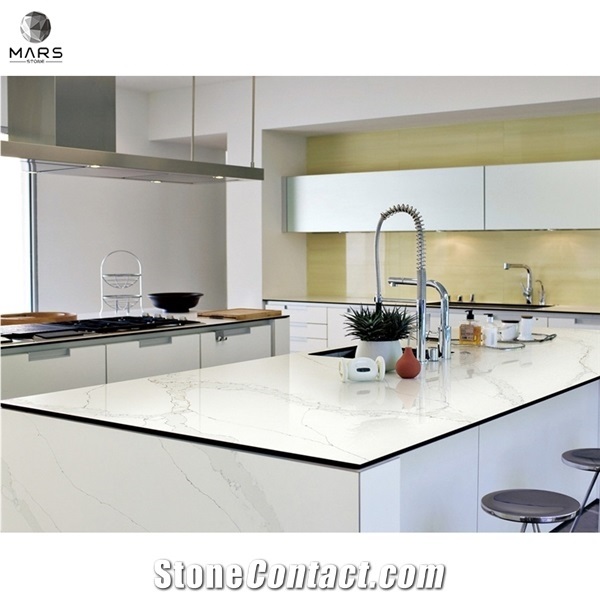 Custom Size Engineered Quartz Stone Kitchen Countertops