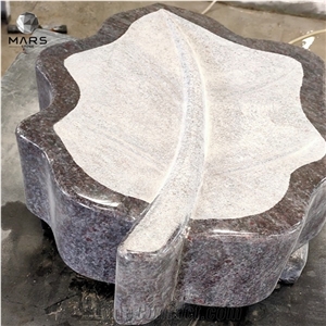 Customized Design Leaf Shape Monumental Cemetery Granite