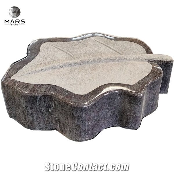 Customized Design Leaf Shape Monumental Cemetery Granite