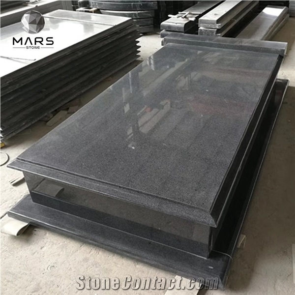 Dark Grey Romania Style Tombstone Base and Cover