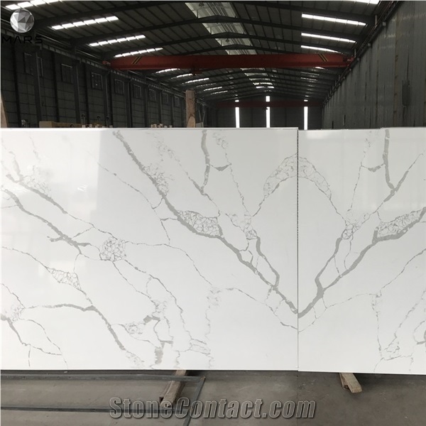 Factory Direct Sell Artificial Calacatta Quartz Slabs/ Tiles