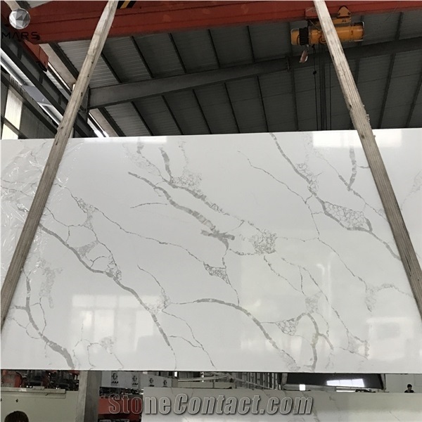 Factory Direct Sell Artificial Calacatta Quartz Slabs/ Tiles