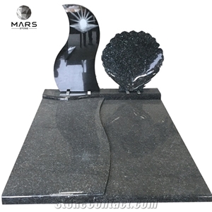Hand Carved Europe Style Blue Peal Granite Monument