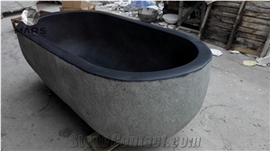 Modern Home Used Granite Freestanding Soaking Stone Bathtub