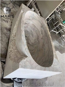 Modern Home Used Granite Freestanding Soaking Stone Bathtub