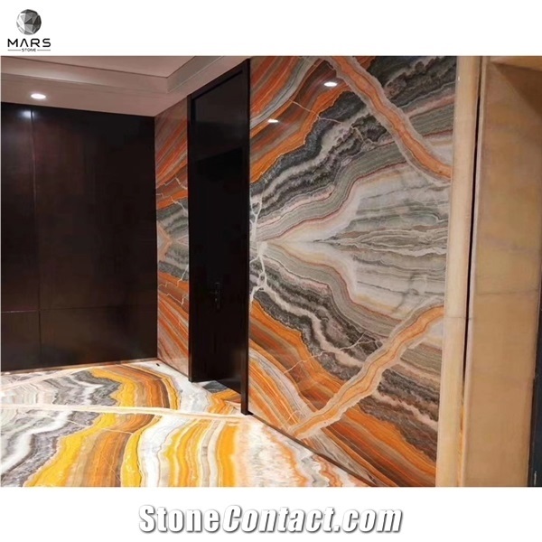 Natural Stone Big Slab Colorful Onyx Floor Tile Slab