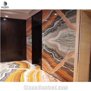 Natural Stone Big Slab Colorful Onyx Floor Tile Slab