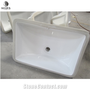 Supermarket Carton Package Rice White Quartz Square Sink