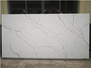 Artificial Calacatta Stone Veneer Solid Surface Slabs
