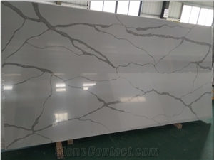 Calacatta Laza Quartz Stone Slab Made in Malaysia