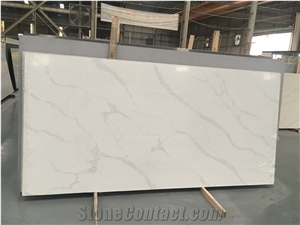 Cheap calacatta quartz stone countertop slab