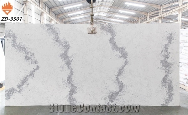 Good Stone Decorative Artificial Marble Look Quartz Slab