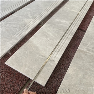 Building Material Yabo Gray Marble Stair Tile