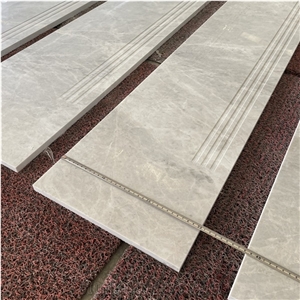 Building Material Yabo Gray Marble Stair Tile