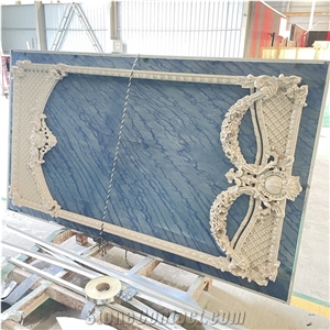 Cnc Tiles Azul Macaubas Quartzite with Marble