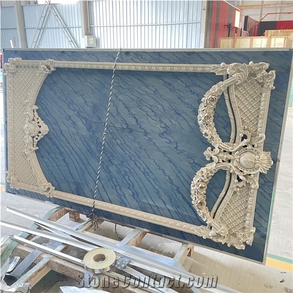 Cnc Tiles Azul Macaubas Quartzite with Marble