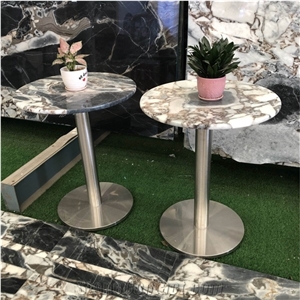 Customized Elephant Grey Marble Coffee Table Home Furniture