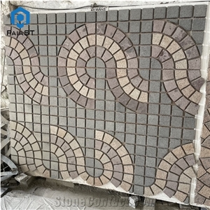 Decorative Granite Paving Stone Circles Mosaic Pattern Decorative Granite Paving Stone Circles Mosaic Pattern