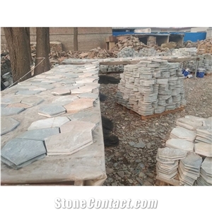 Flagstone Paving on Mesh Outdoor Stone Slate Patio Floor
