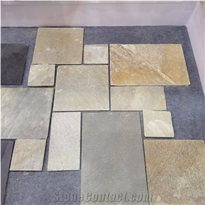 France Pattern Versailles Tiles Slate Stone Garden Courtyard
