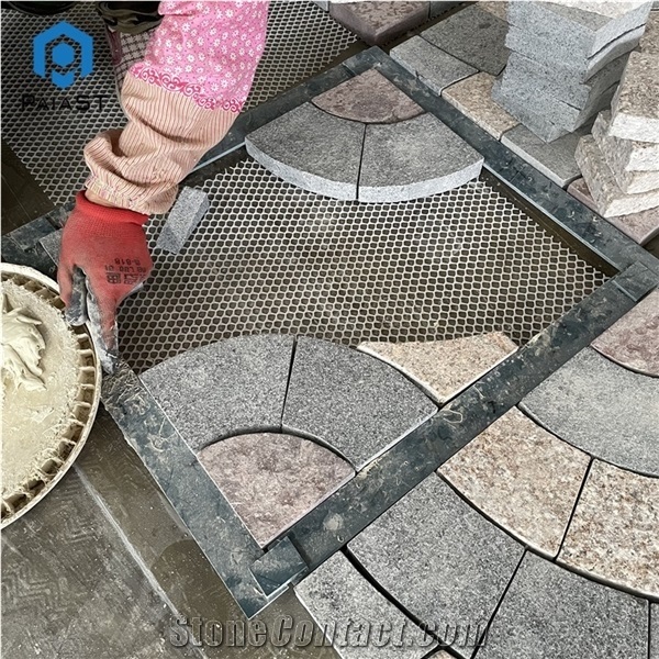 Multicolor Granite Sidewalk Paving Stone Floor Tiles