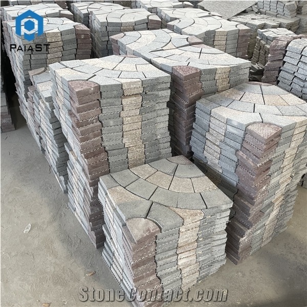 Multicolor Granite Sidewalk Paving Stone Floor Tiles