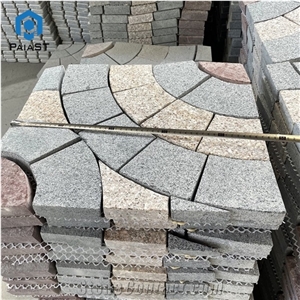 Multicolor Granite Sidewalk Paving Stone Floor Tiles